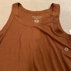 AE Soft & Sexy Ribbed  Tank Top sz small brown